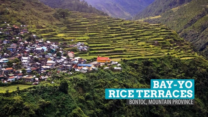 海湾稻田和神秘的瀑布：山省Bontoc