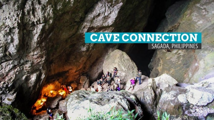 洞连接:在Sagada层次山洞探险,菲律宾