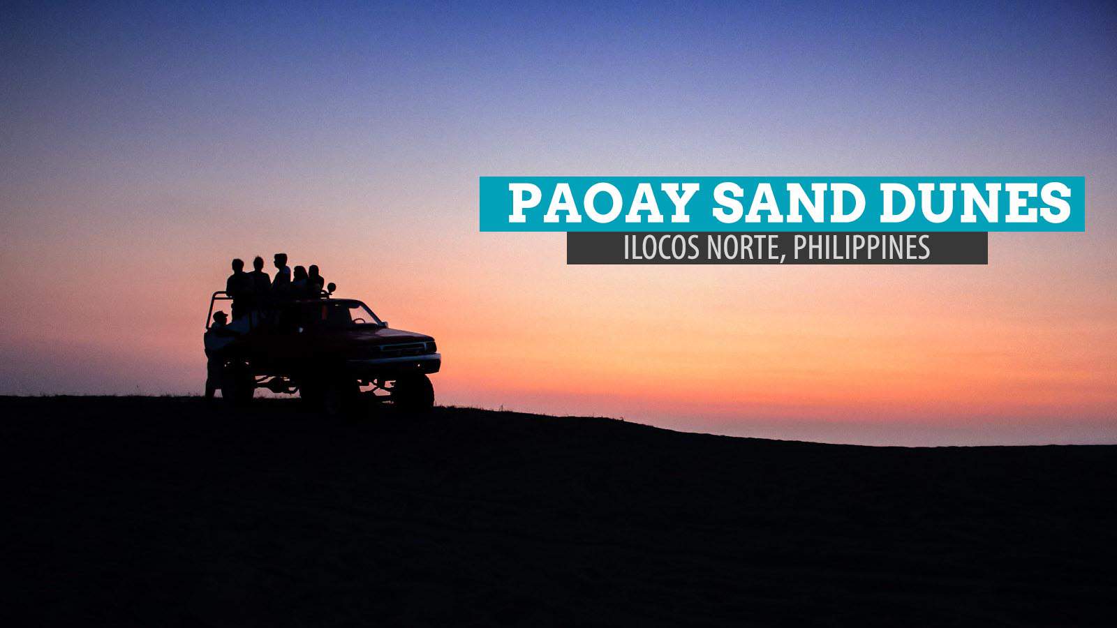 Paoay Sand Dunes：在菲律宾Norte的Ilocos降落和肮脏