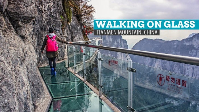 最恐怖的漫步:中国天门山的玻璃上行走