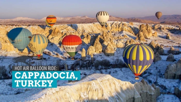 卡帕多西亚，土耳其：日出时热气球骑行