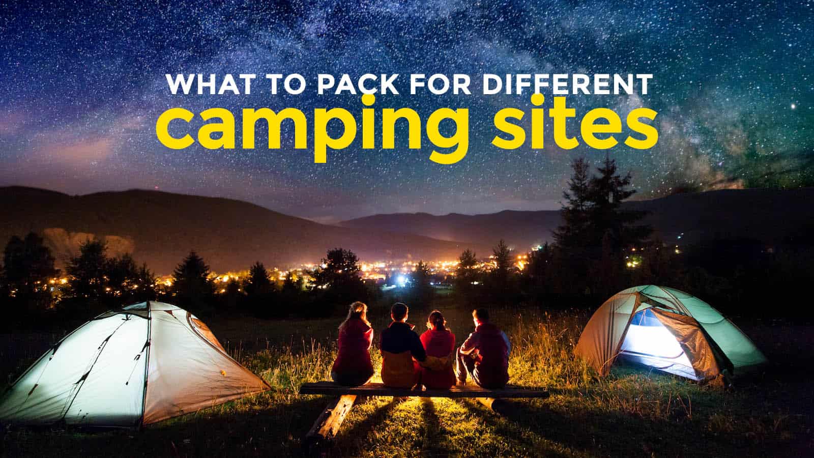 如何打包去不同的露营地
