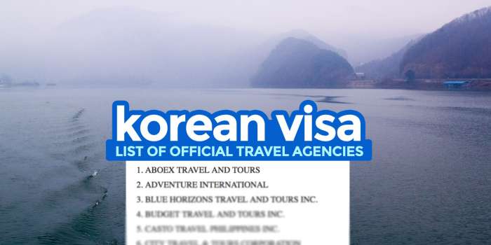 韩国签证:大使馆认可的旅行社名单