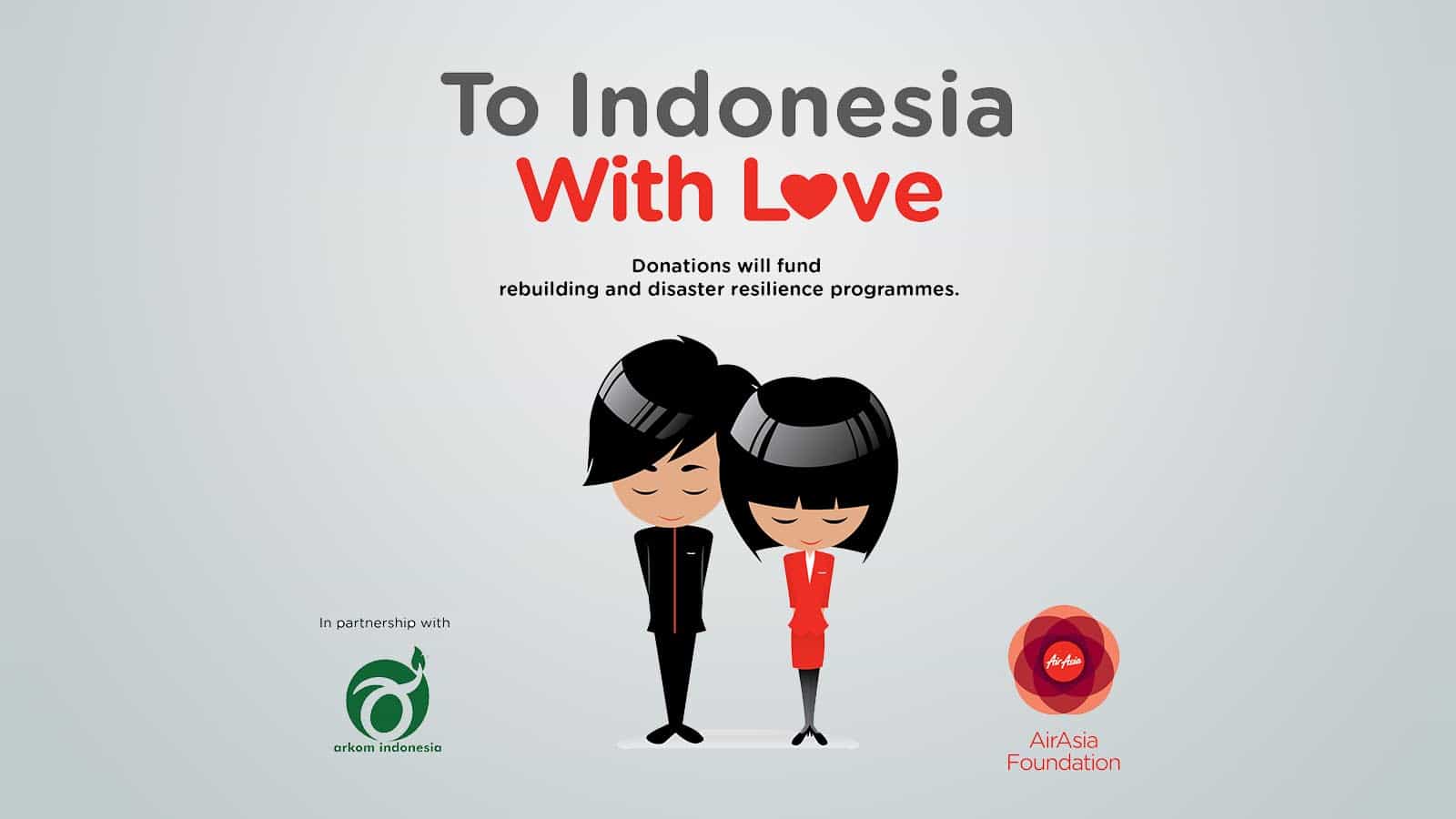 亚航启动项目帮助印尼地震灾民