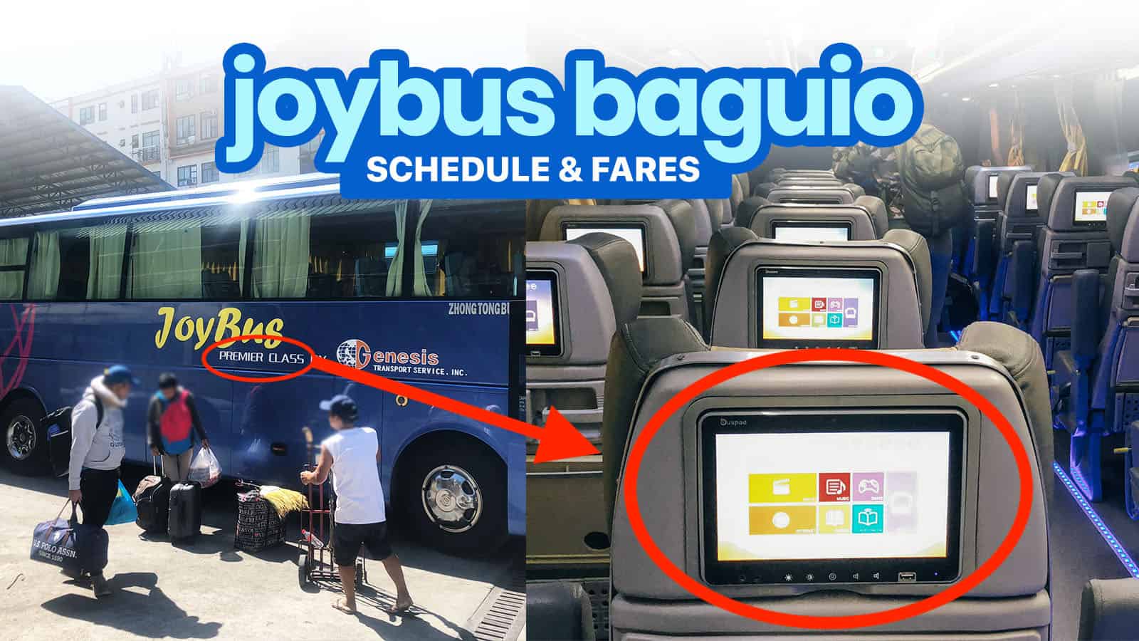 马尼拉欢乐巴士到碧瑶和后背：日程安排和票价（Cubao，Pasay，Avenida）