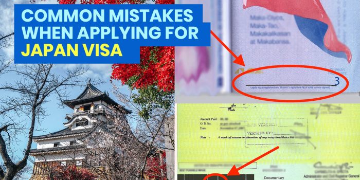 在申请日本签证时避免这12个常见错误！
