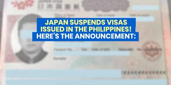 日本暂停签证在3月27日之前在菲律宾发行