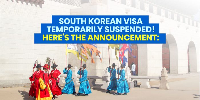 韩国短期签证暂时暂停！