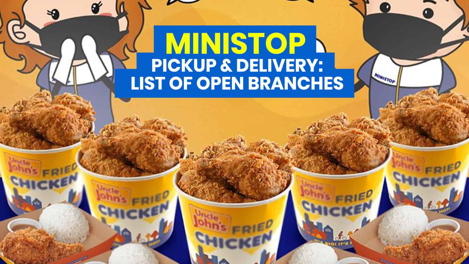 MINISTOP送货和取货:开放分店列表+冷冻包菜单