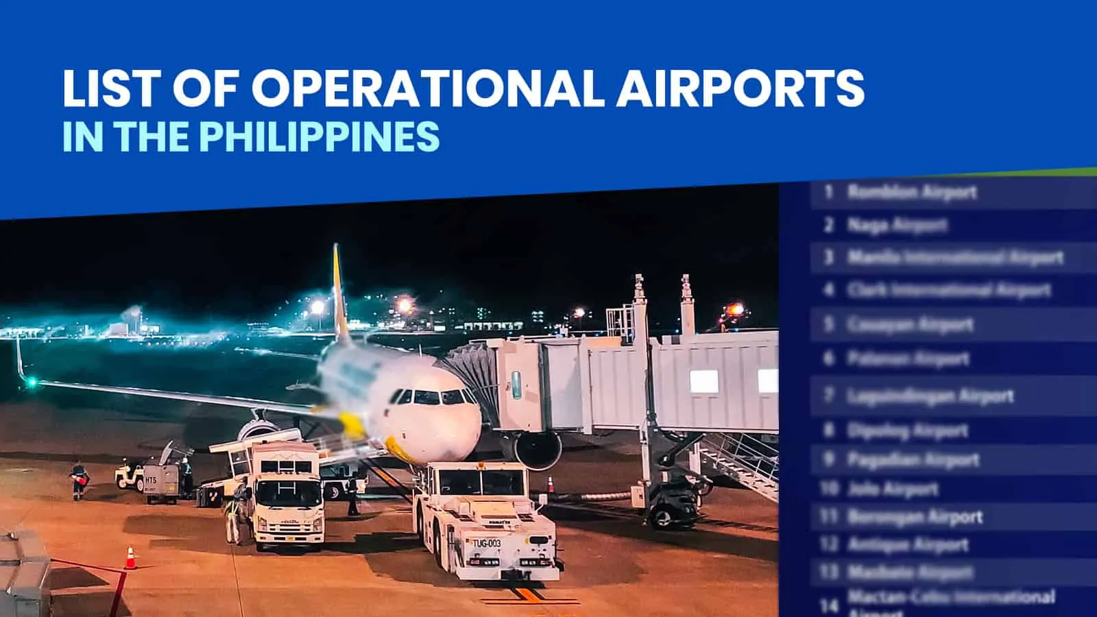 菲律宾的运营机场清单：截至2020年7月17日