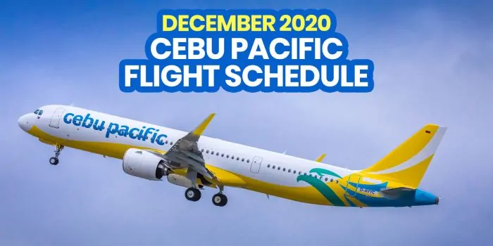 宿务太平洋航班时刻表:2020年12月运营航班清单