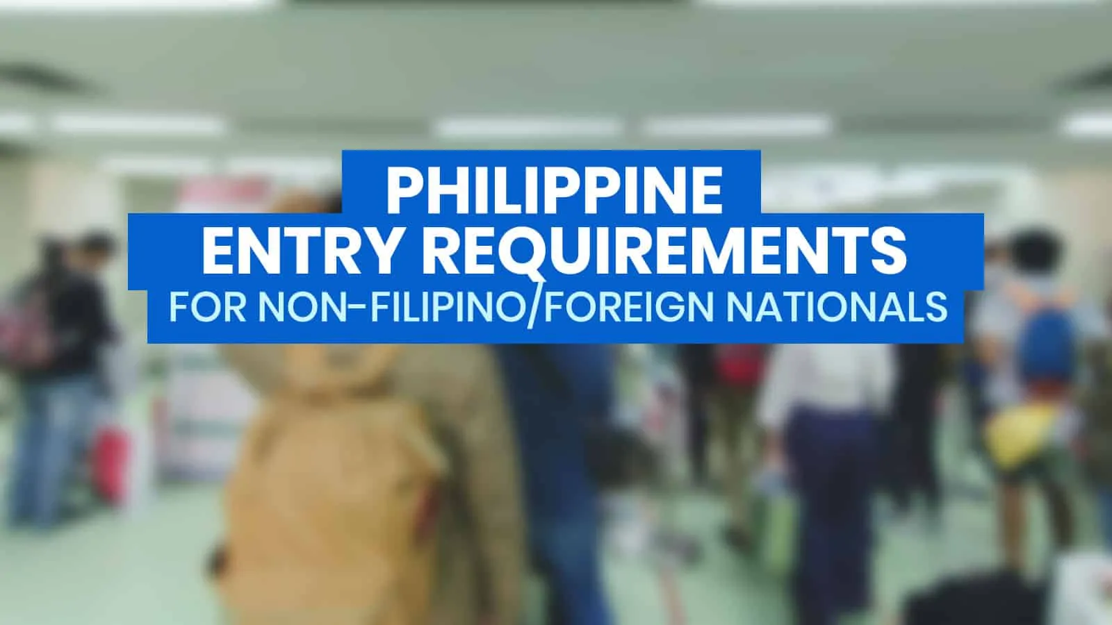 外国国民/非菲律宾人的菲律宾入学要求