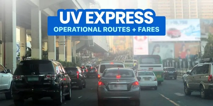 运营UV Express路线和票价清单：马尼拉大都会，Rizal，Bulacan，Cavite和Laguna