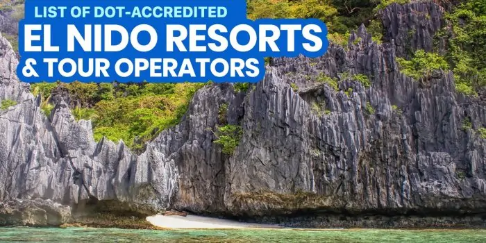 DOT认可的EL NIDO度假村列表，酒店与旅游运营商（Palawan）